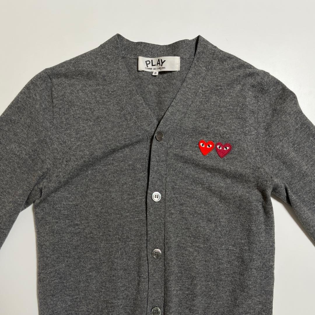 PLAY COMME des GARÇONS カーディガン ニット グレー S