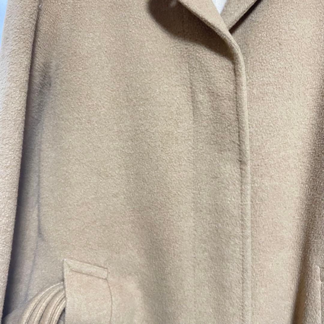 Burberry コート　プローサム　ステンカラー　ウール　裏地ロゴ　キャメル