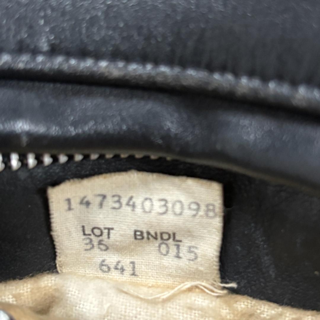 【名作641・ライナー付】ショット/シングルライダース/本革/ブラック/36