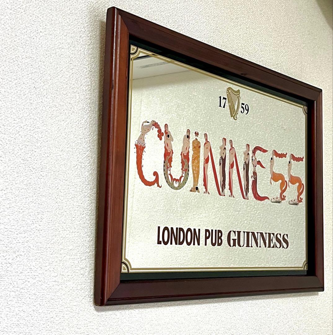 パブミラー　ギネス　鏡　壁掛け　アンティーク