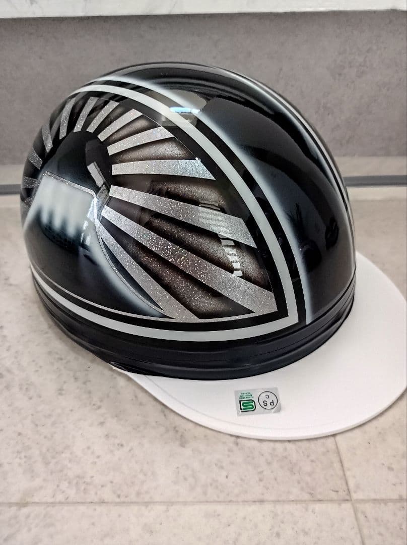 カスタムコルク半　黒✘黒富士日章　七色ラメ