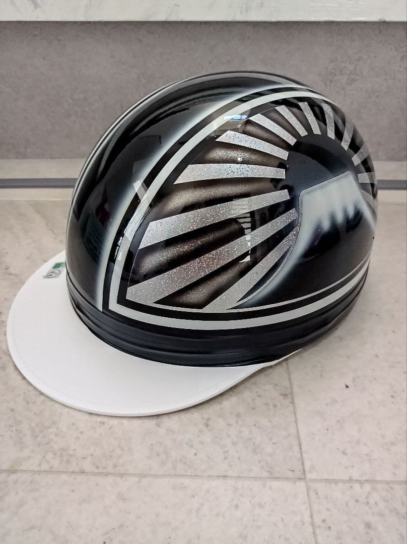 カスタムコルク半　黒✘黒富士日章　七色ラメ