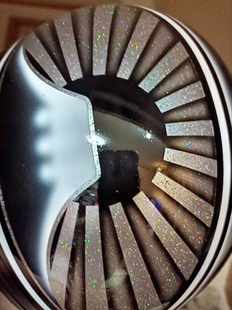 カスタムコルク半　黒✘黒富士日章　七色ラメ