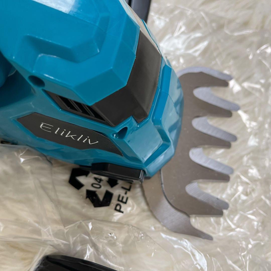 電動 芝生バリカン 充電式 芝刈り機 バッテリー コードレス グリーン 緑色