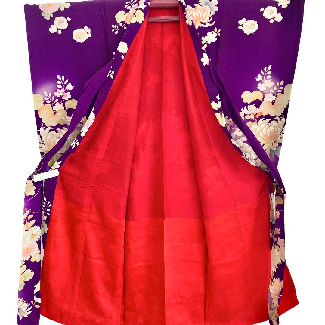 アンティーク　鳳凰　女の子　七五三　子供着物　 アンティーク着物　縮緬　NO6