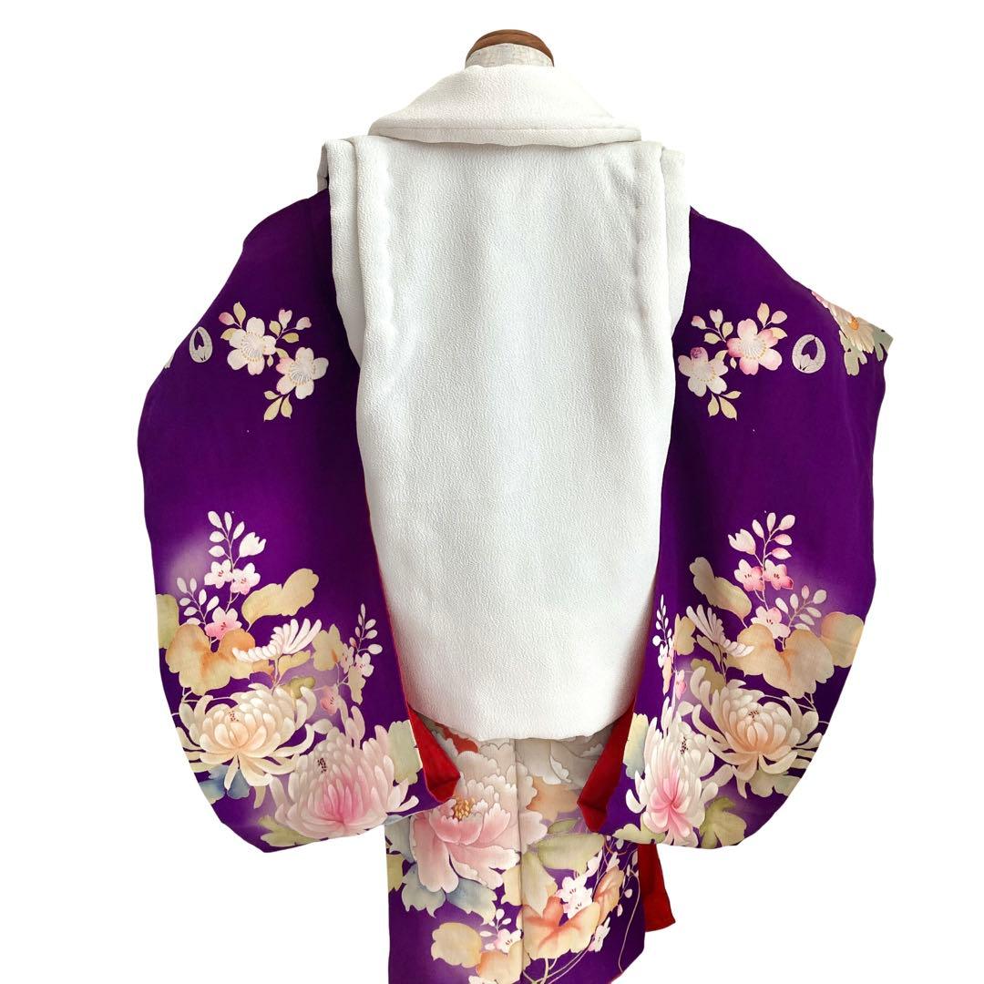 アンティーク　鳳凰　女の子　七五三　子供着物　 アンティーク着物　縮緬　NO6