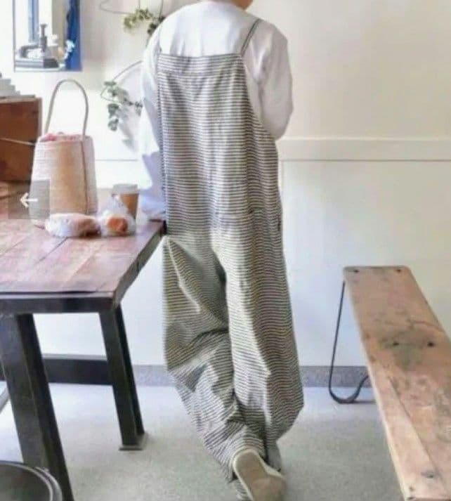 ジャーナルスタンダードラックス リネンボーダーキャミサロペット