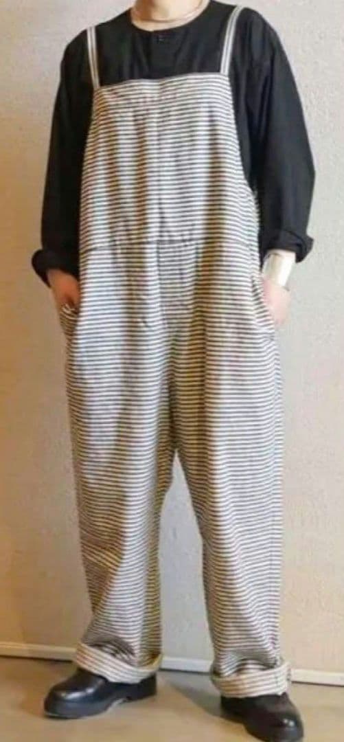 ジャーナルスタンダードラックス リネンボーダーキャミサロペット