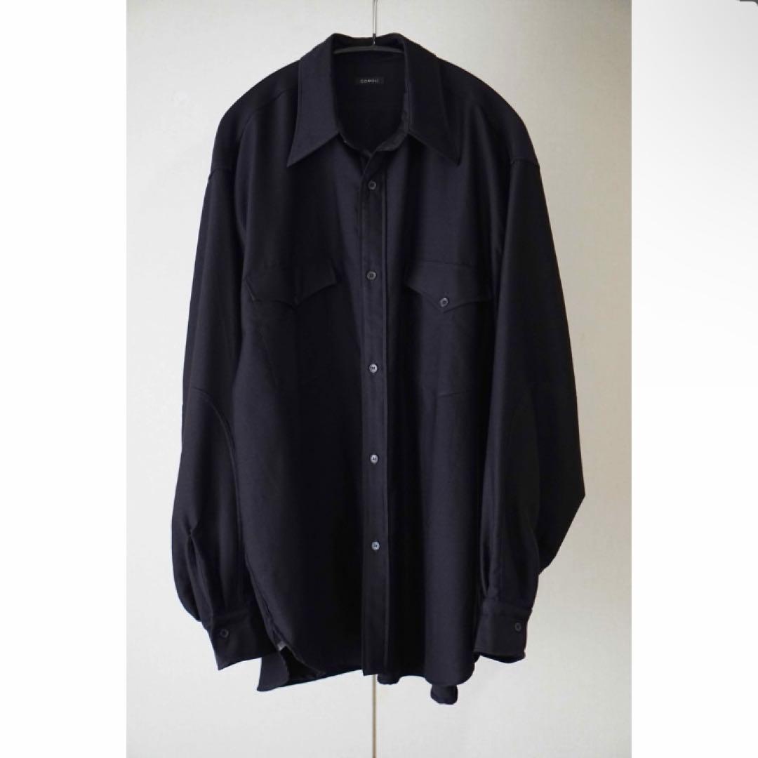 【希少品】comoli ウールモールスキンワークシャツ サイズ 1