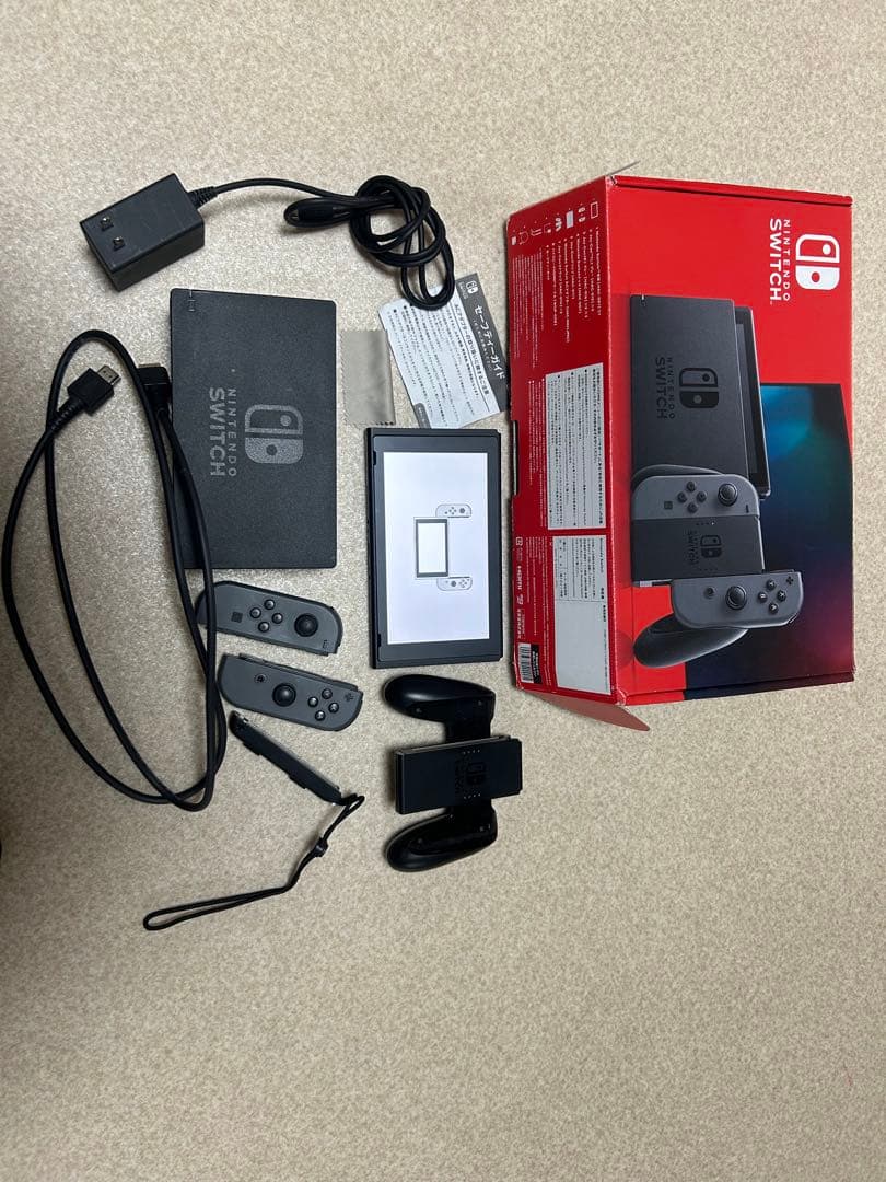 (値下げ・美品・動作確認済)Nintendo Switch 本体 一式　グレー