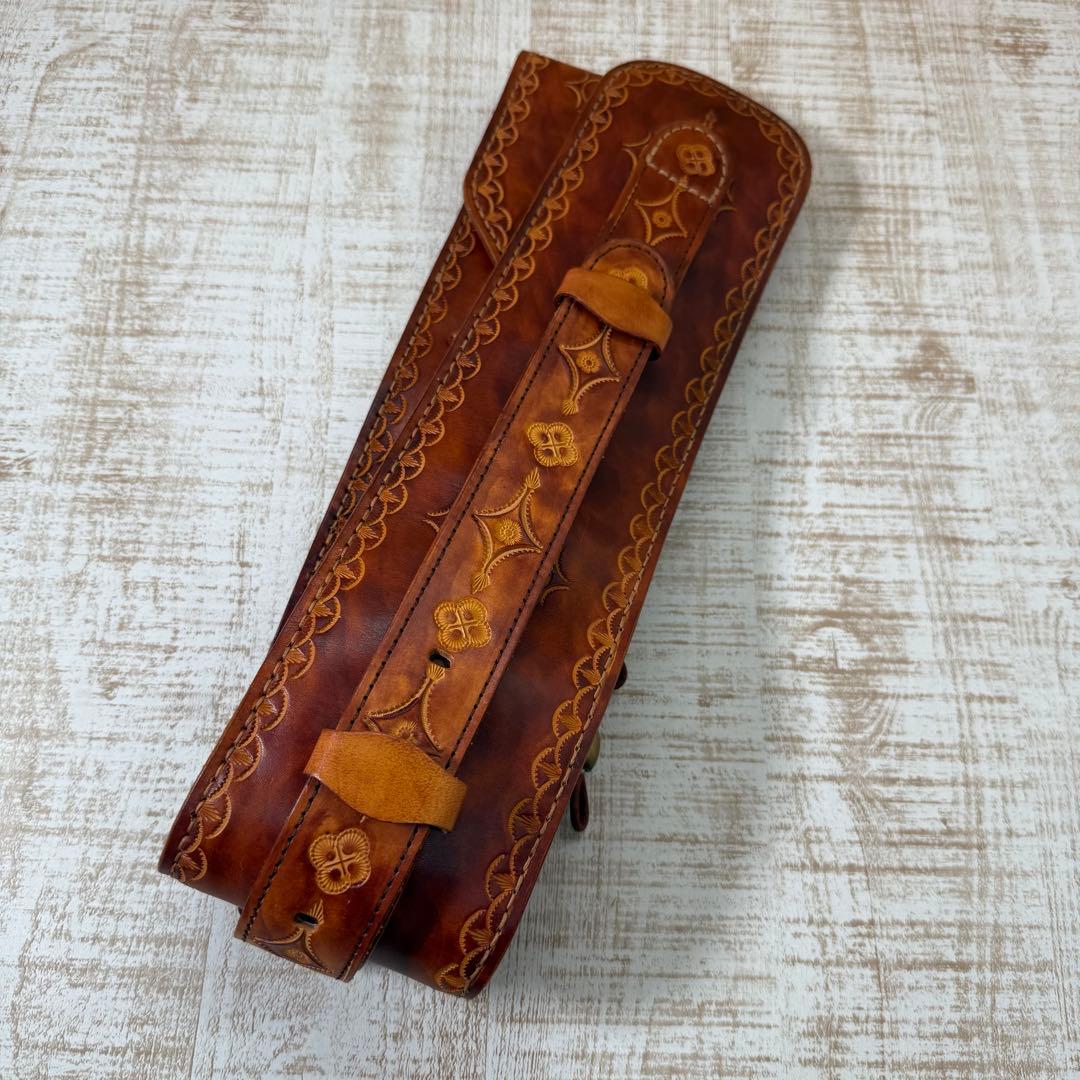 J.FLOWERS レザー　ビリヤード　キューケース レザー　中古