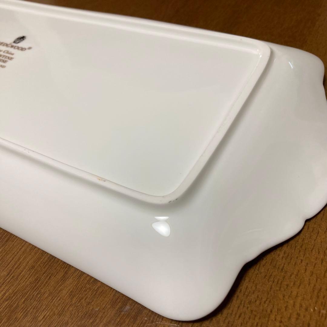 ウェッジウッド フロレンティーン ターコイズ サンドイッチプレート 長皿 長方形