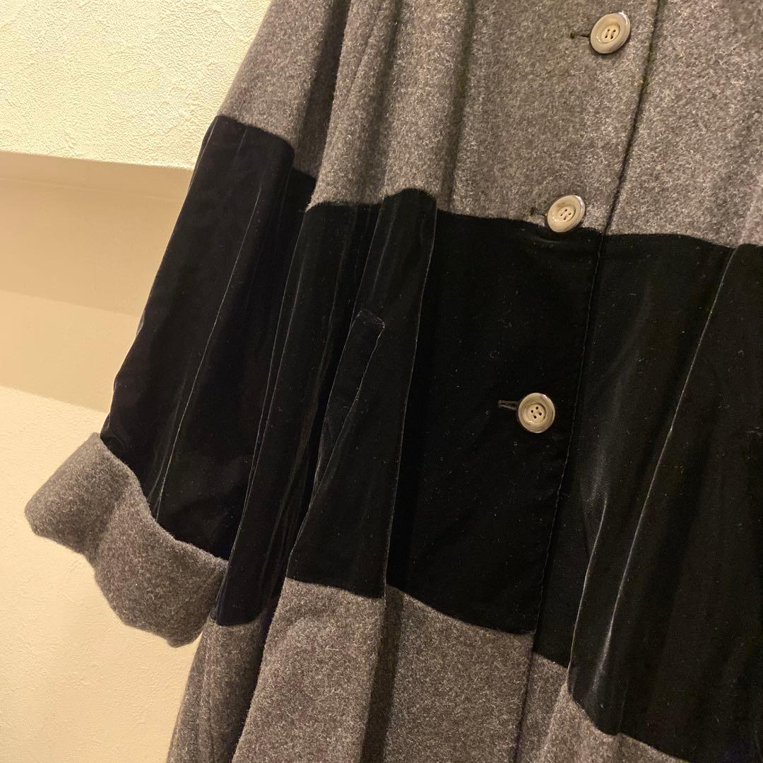 フランス製 CRISTINA バックプリーツの優雅なコート エレガント 最高級