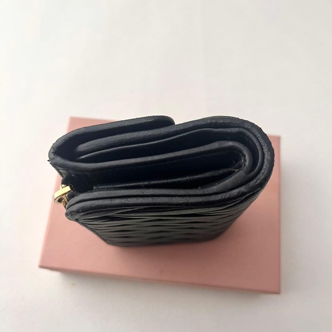 miu miu ミュウミュウ マテラッセ 三つ折り財布 ミニ 0204-①