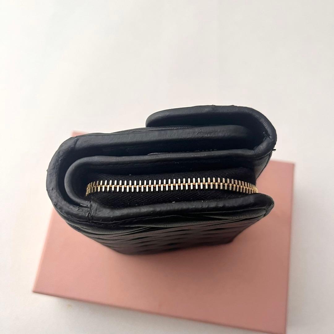 miu miu ミュウミュウ マテラッセ 三つ折り財布 ミニ 0204-①