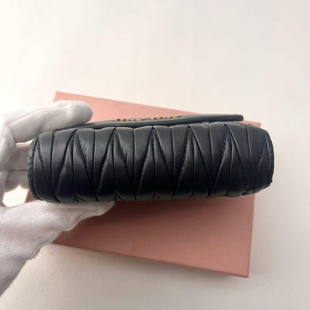 miu miu ミュウミュウ マテラッセ 三つ折り財布 ミニ 0204-①