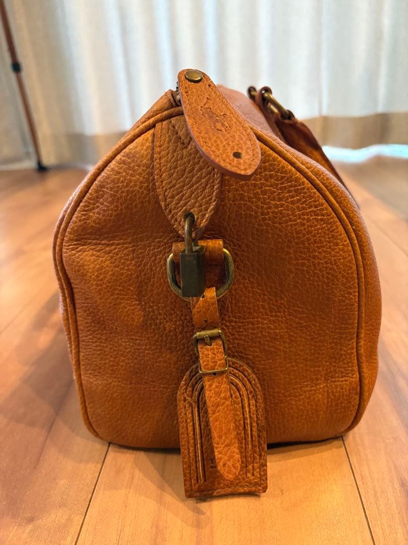 ラルフローレン ハンドバック ブラウン レザー ミニボストンバッグ