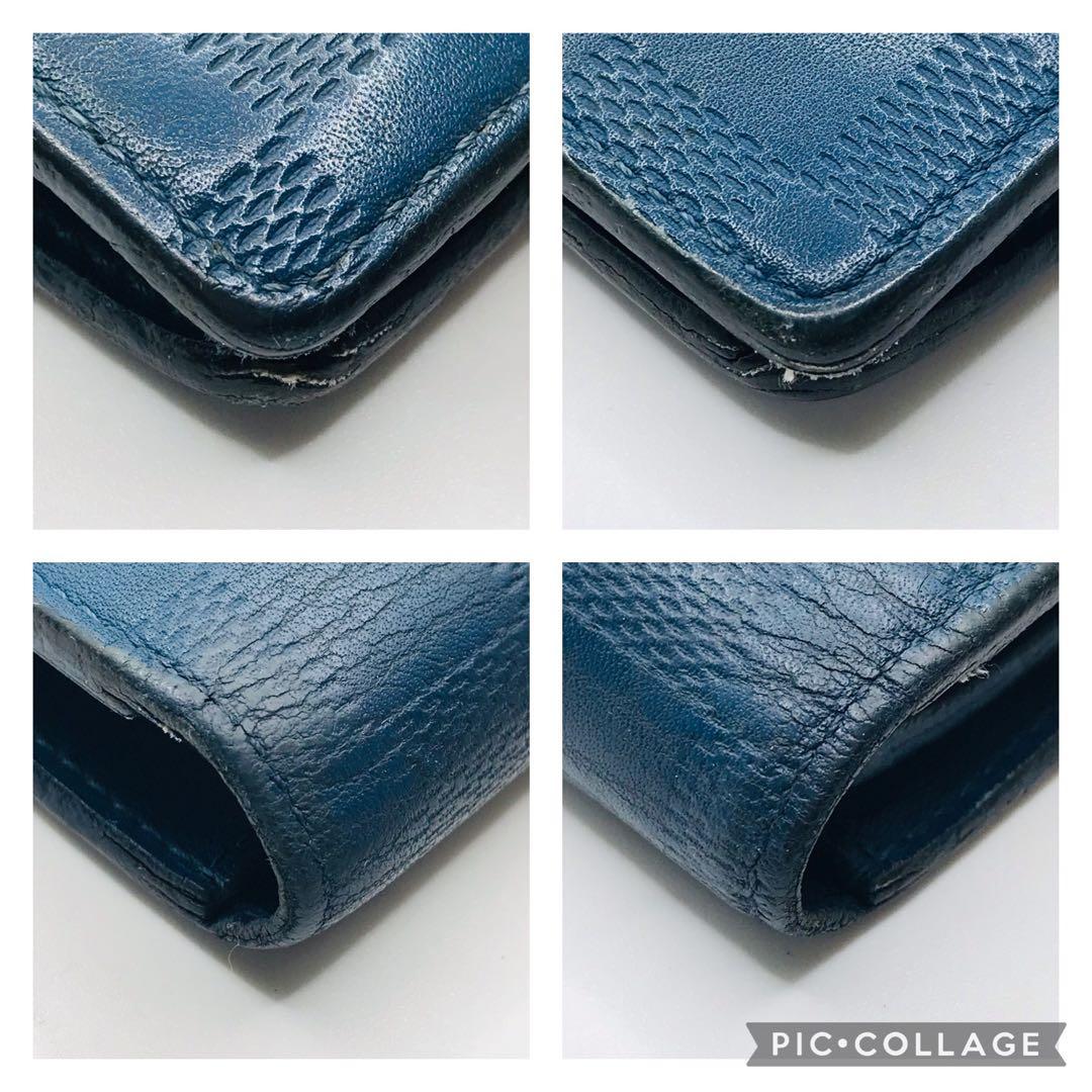 ルイヴィトン✨ダミエ アンフィニ ポルトフォイユ プラザ 長財布 ネイビー