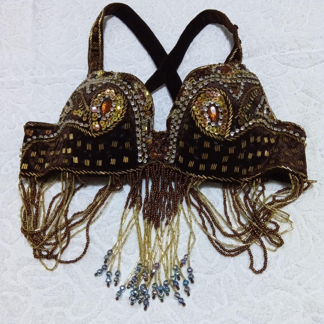 ベリーダンス　衣装　4点セット（ブラ・スカート・アーム・チョーカー）