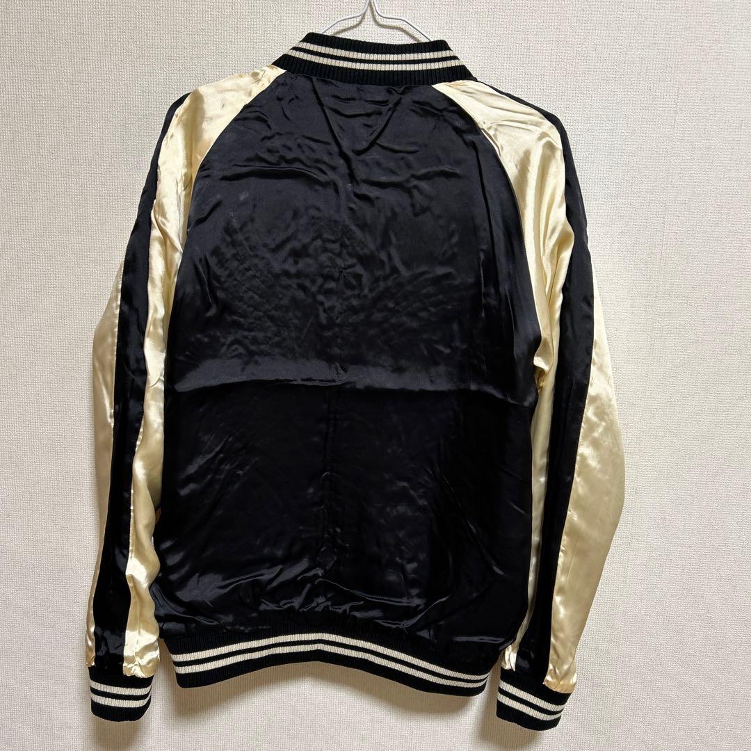 新品　XL クロップドヘッズ　ブラック✖️ゴールド　スカジャン　刺繍