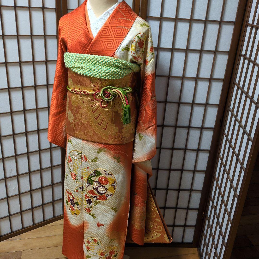 161センチ格式ある振袖帯セット　　正絹