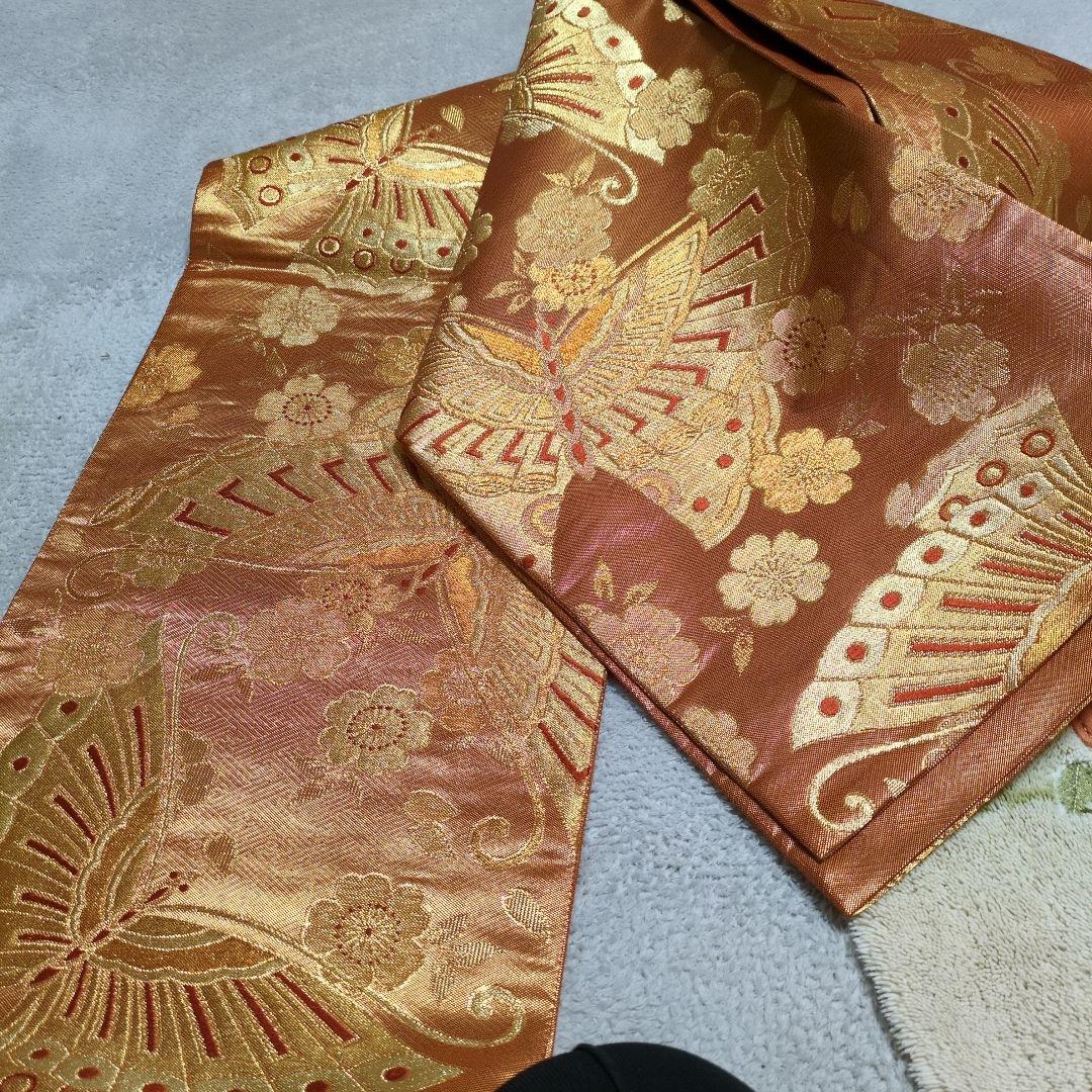 161センチ格式ある振袖帯セット　　正絹