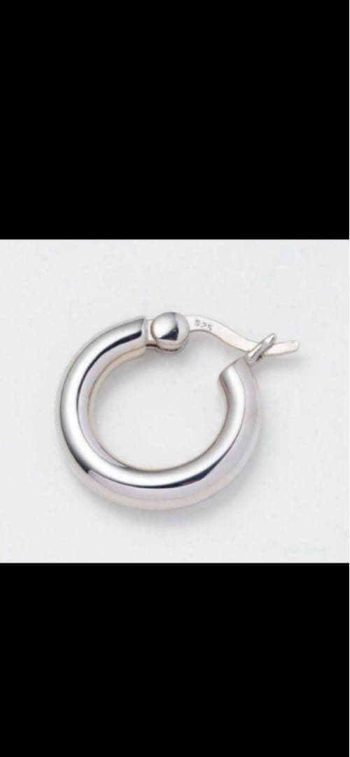 TOMWOOD シルバー フープピアス 片耳用　0705