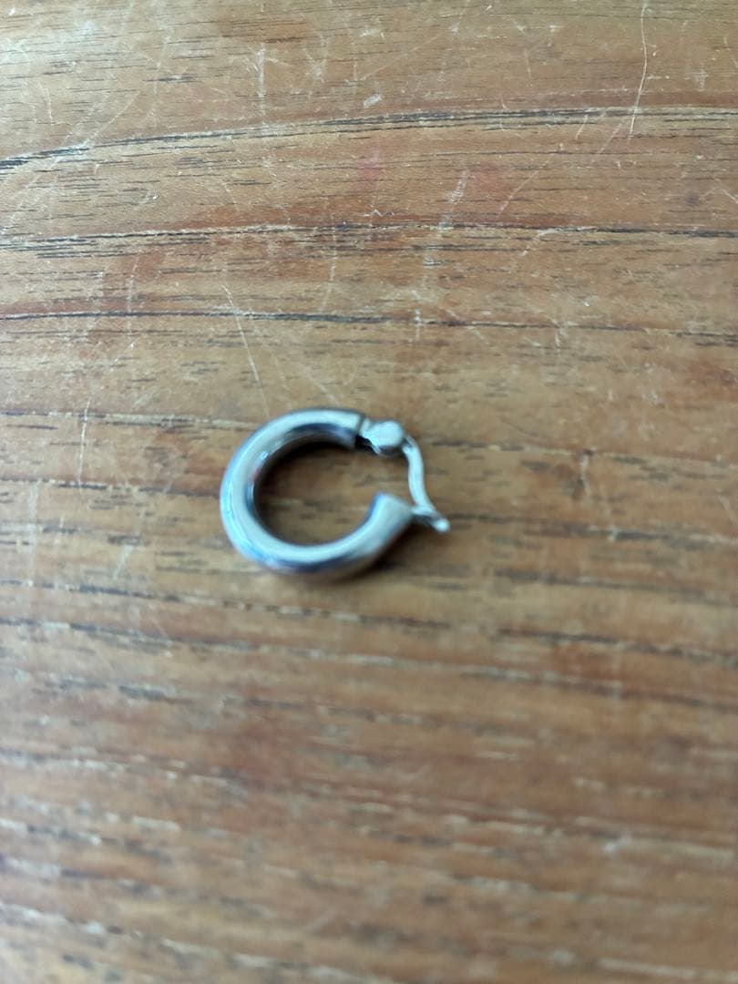 TOMWOOD シルバー フープピアス 片耳用　0705