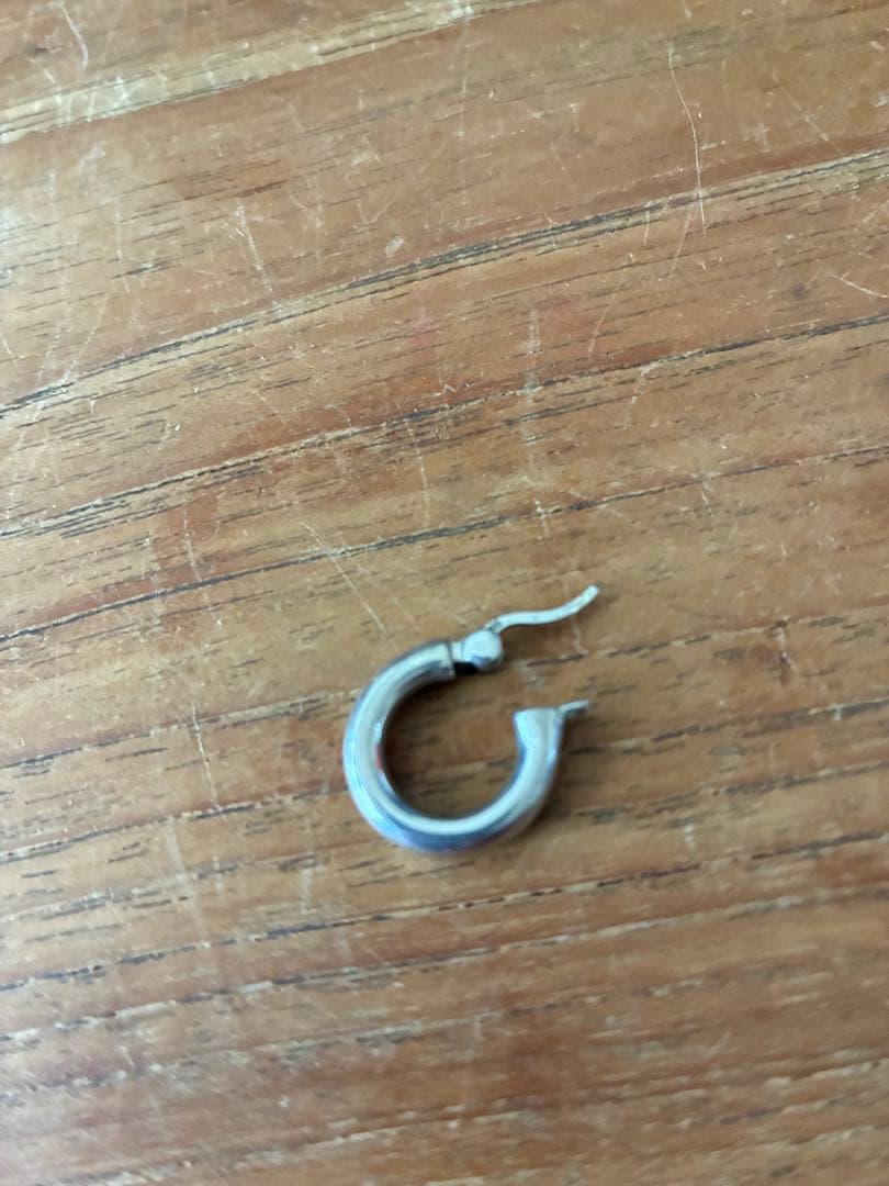 TOMWOOD シルバー フープピアス 片耳用　0705