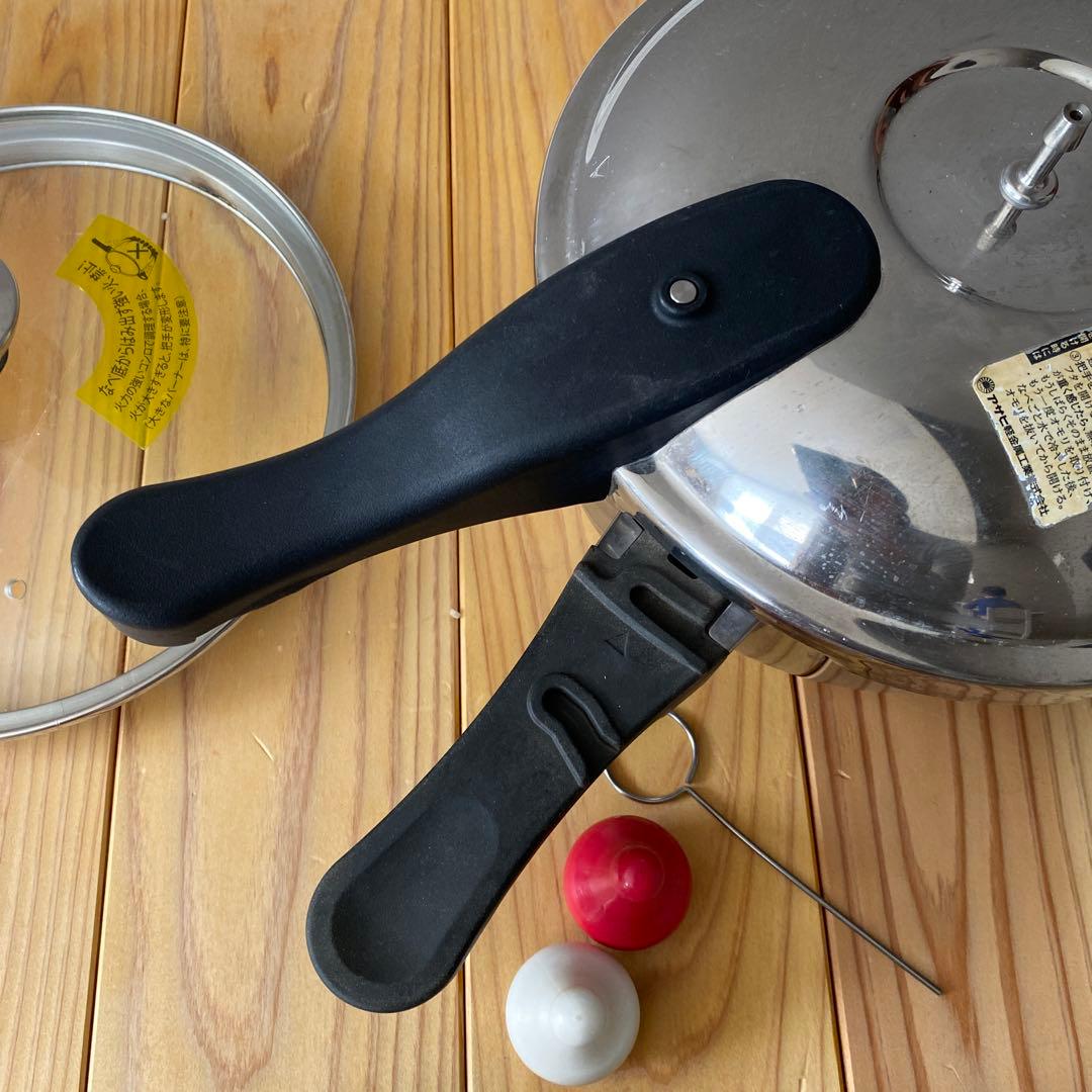 アサヒ軽金属 ゼロ 活力鍋 圧力鍋 3l M 5.5合 ステンレス 蒸し器 中古