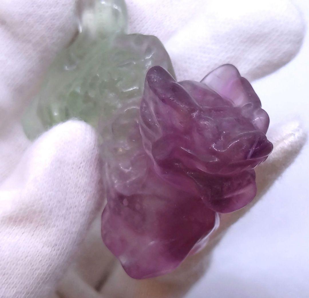 フローライト　キャンディ　龍　辰　ドラゴン　彫り物　カービング　干支　セット