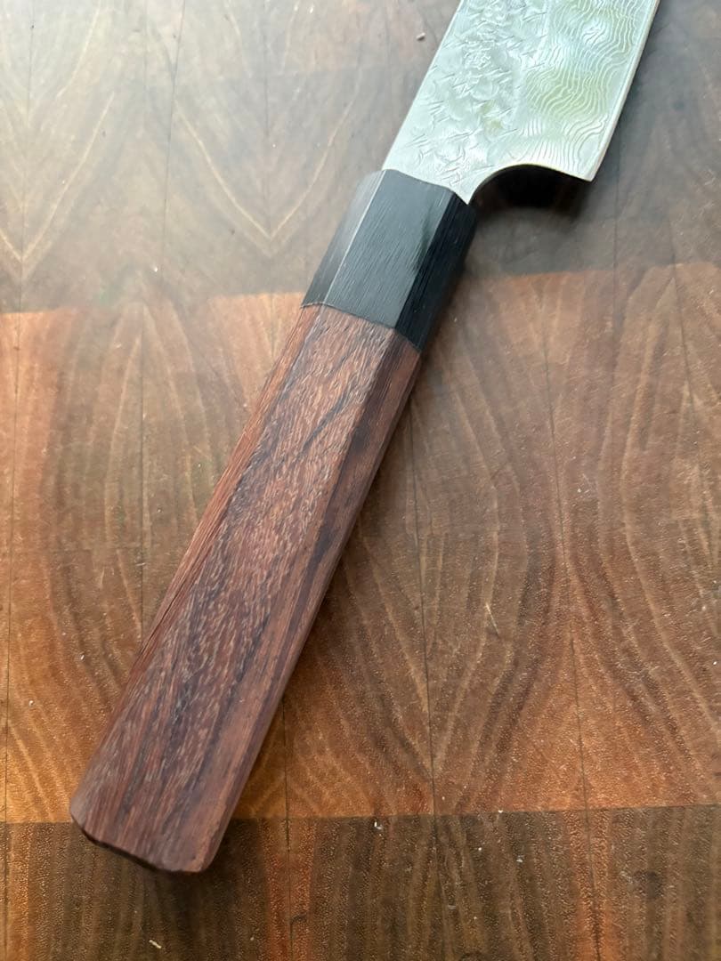 二唐刃物　SPG STRIX 切付　牛刀　200mm 包丁槌目　ダマスカス