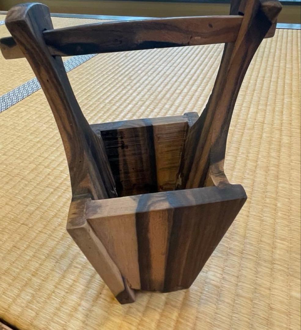 黒柿　花瓶立て　花器