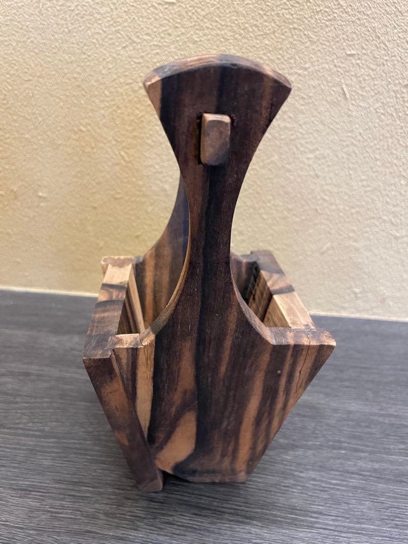 黒柿　花瓶立て　花器