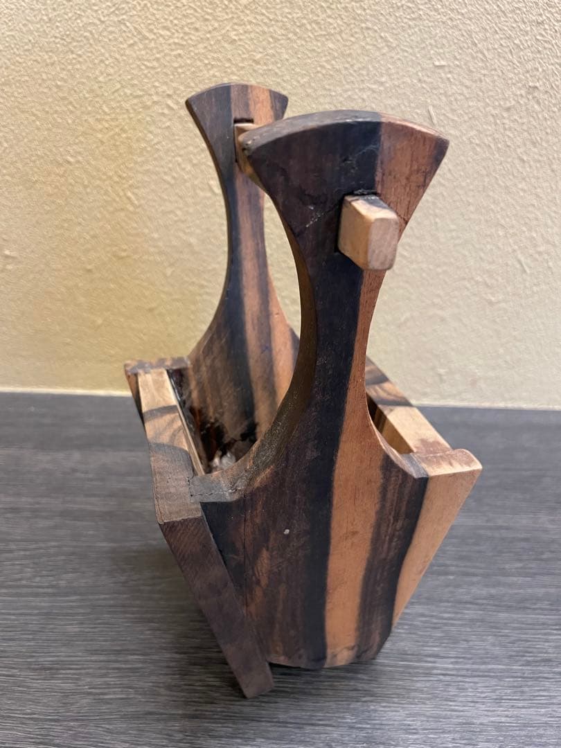 黒柿　花瓶立て　花器