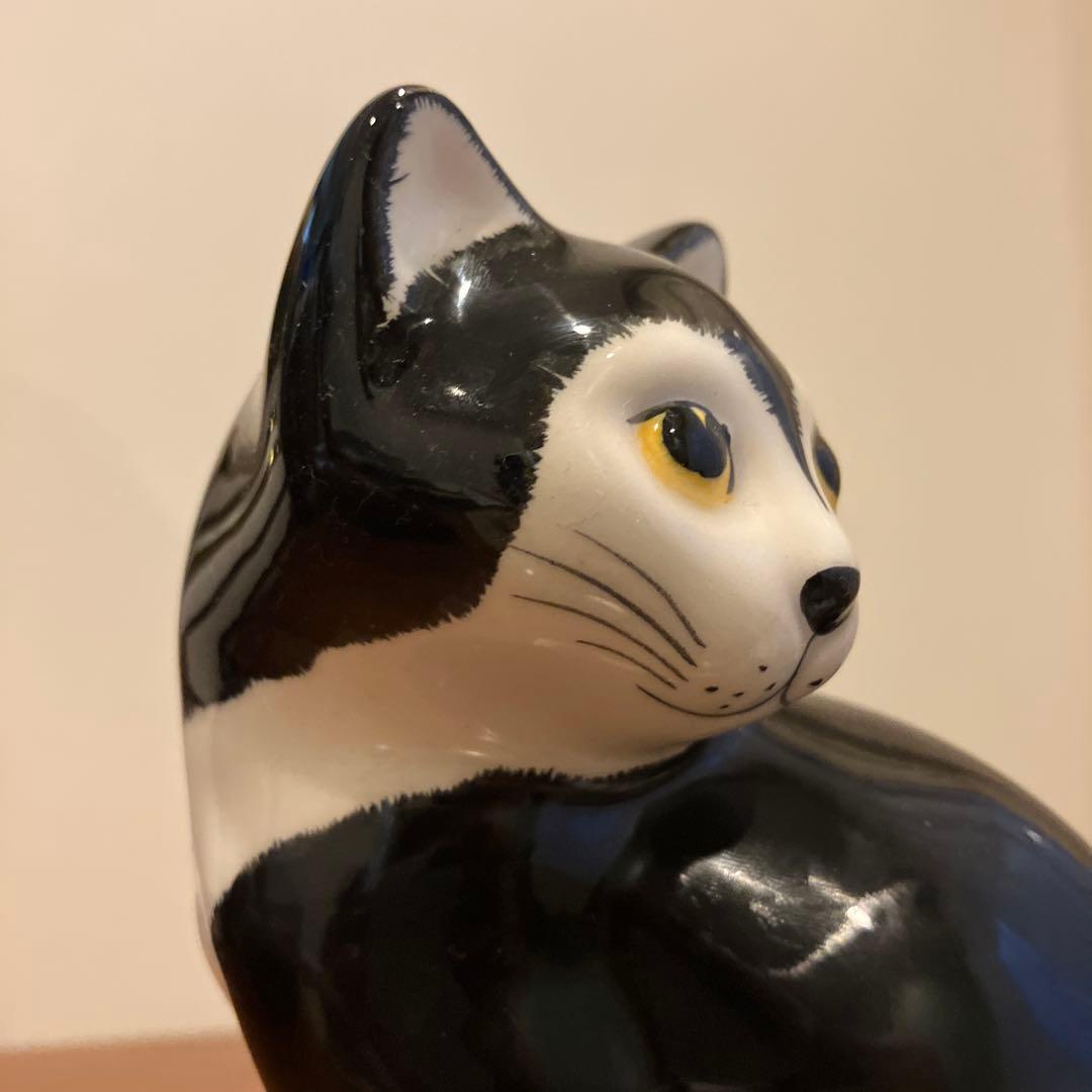 英国ビンテージ　可愛過ぎる猫ちゃんの陶器オブジェ