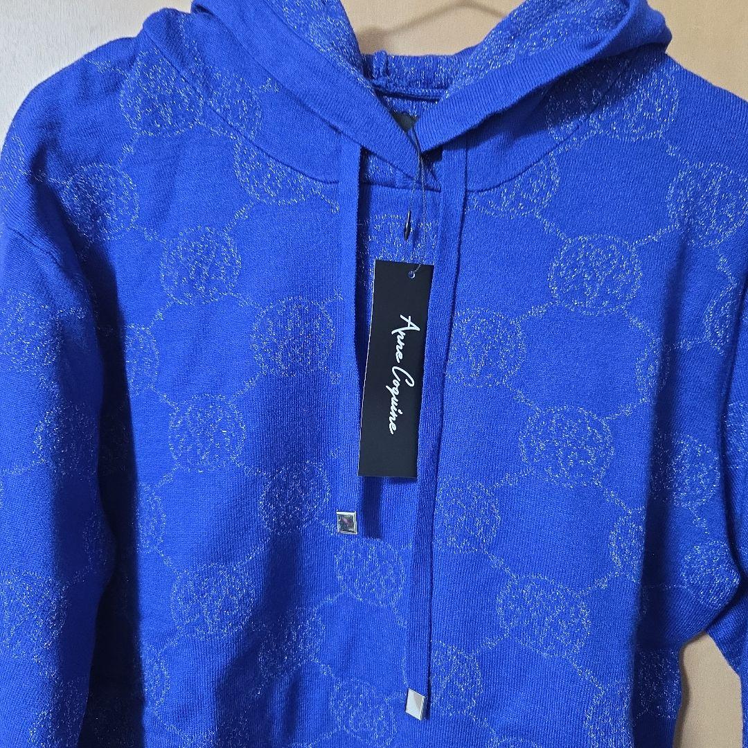 アンコキーヌ　コアスパンヤーンニットラメモノグラム柄　セットアップ　M& LL