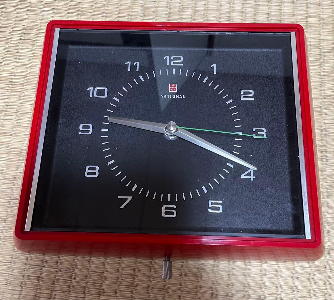 ナショナル　掛け時計　クォーツ改造済み
