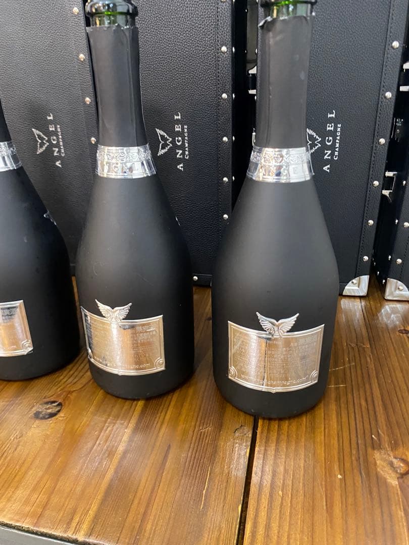 ⭐️【全国送料無料】エンジェル　シャンパン　空瓶5本　空箱13箱　セット　ブラック