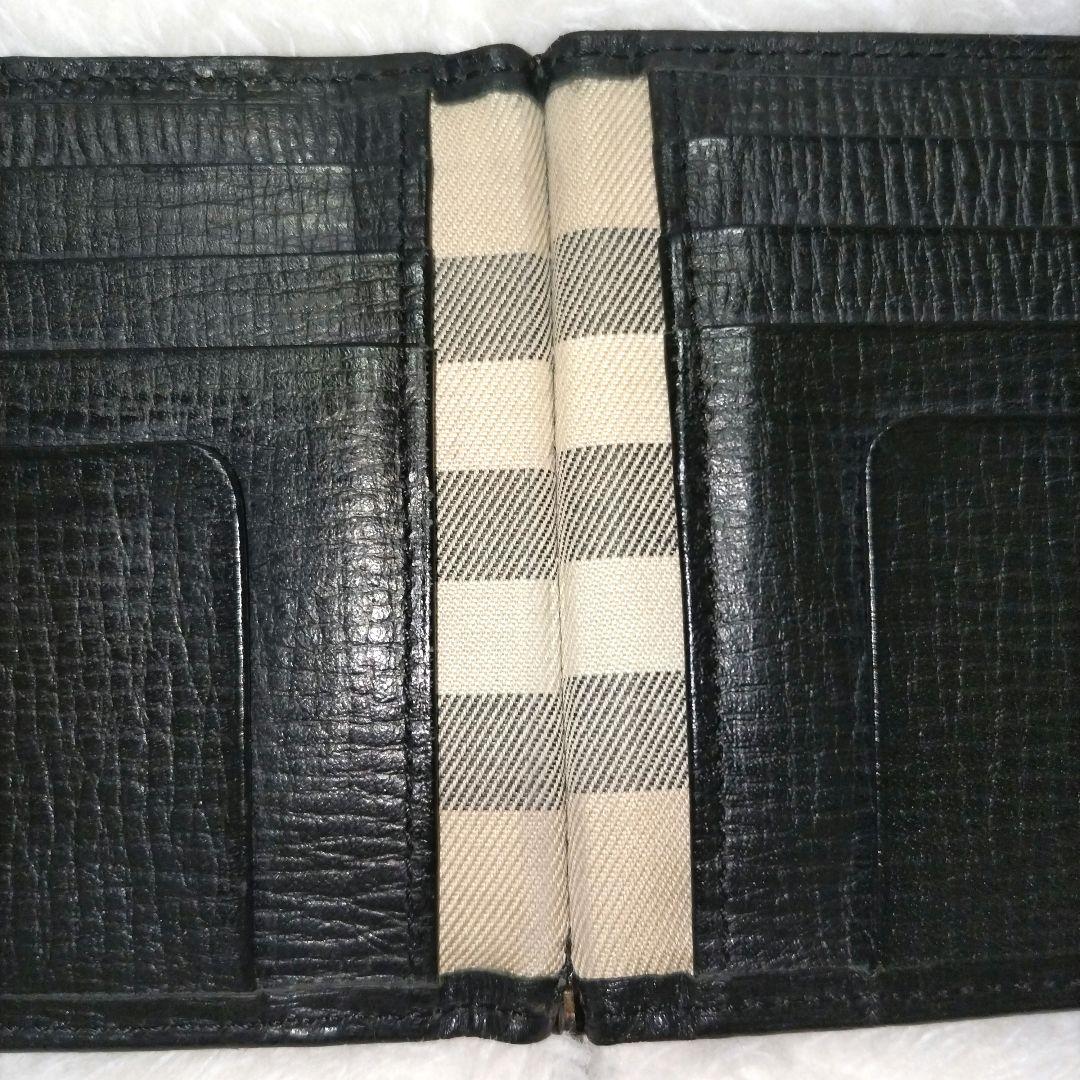 【レア】BURBERRY ノバチェック エンボス マネークリップ 二つ折り財布
