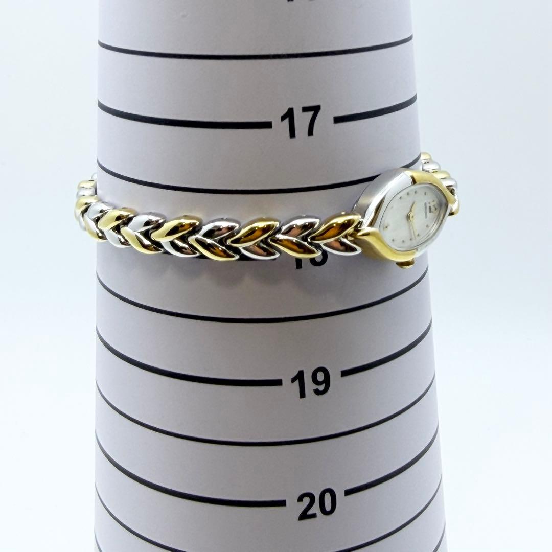 【美品 稼働 新品電池】セイコー シェル文字盤 レディース クオーツ 腕時計