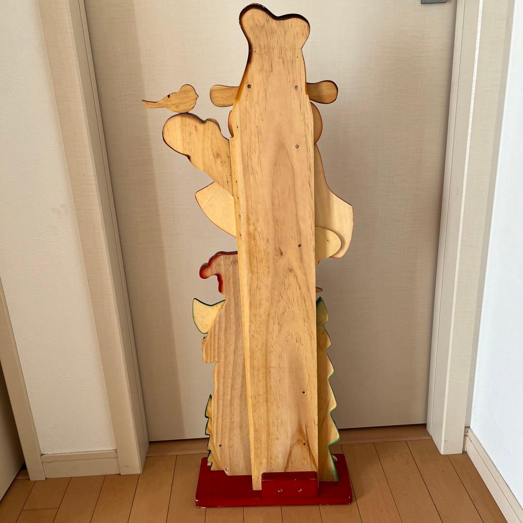 スノーマン木製オブジェ