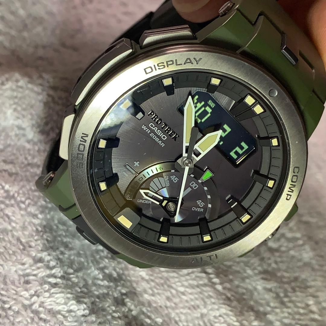 時計 CASIO PROTREK PWR-7000 Military Green