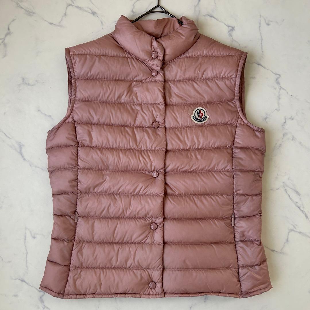 モンクレール 2020年モデル リアーネ ダウンベスト ワッペン 0 ピンク