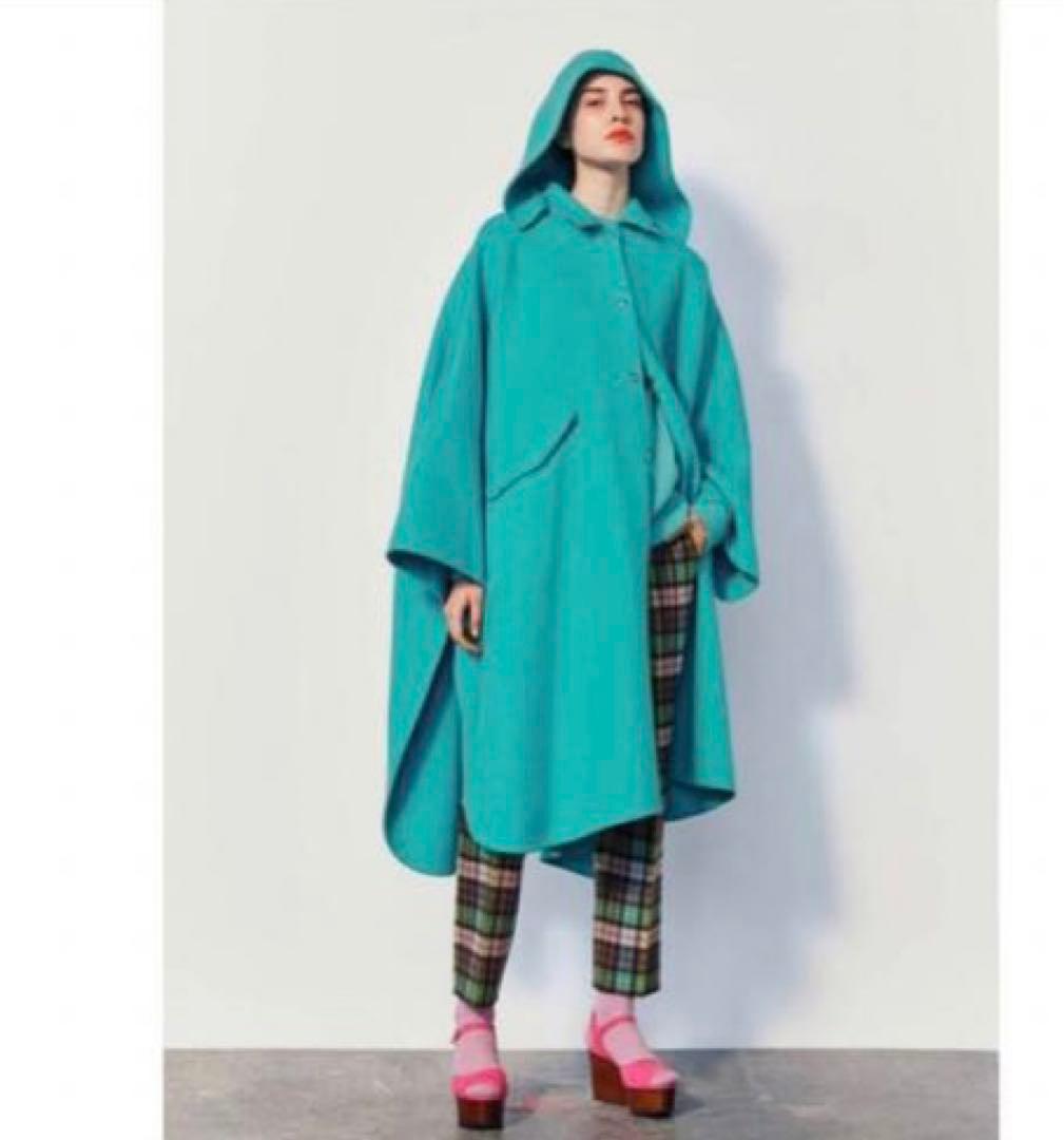 週末SALE Drawer ドゥロワー ウールケヌキポンチョコート 38