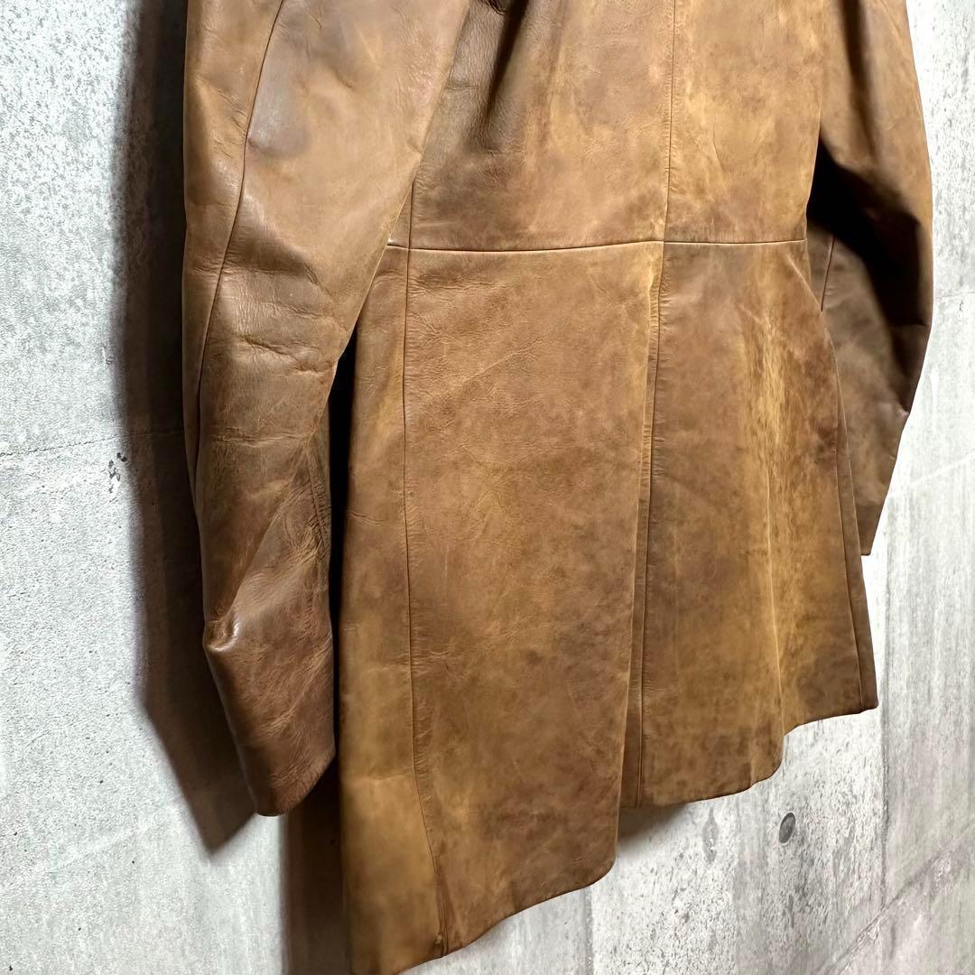 ⭐️希少⭐️agnes b. SPECIAL レザーコート　牛革　ブラウン