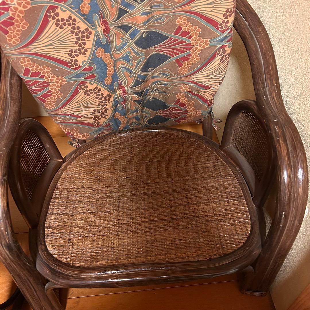 ラタン　1人掛け座椅子(×3)