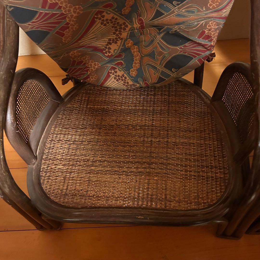 ラタン　1人掛け座椅子(×3)