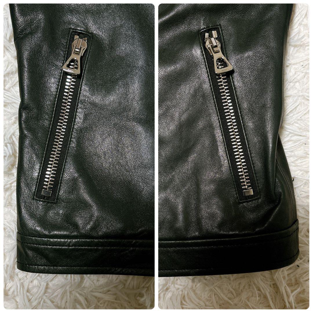 【最高級】OPUS JAPAN レザージャケット　ベビーカーフ　カシミア　M