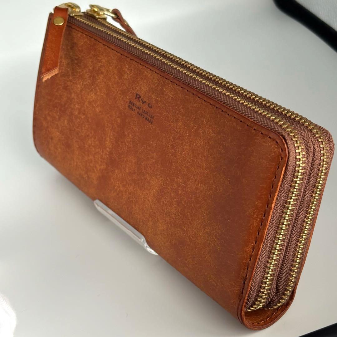 ryu 長財布　L ジップ　ダブル　ファスナー　イタリアンレザー　レア　メンズ